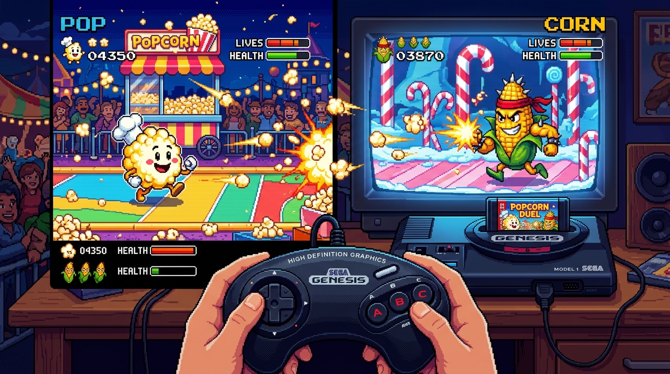 PopCorn Duel: A New Retro Quest for the Sega Genesis How Alone in the Dark creator Frédérick Raynal is reviving a 1988 DOS brick-breaker on Sega Genesis with bespoke spinner controls.