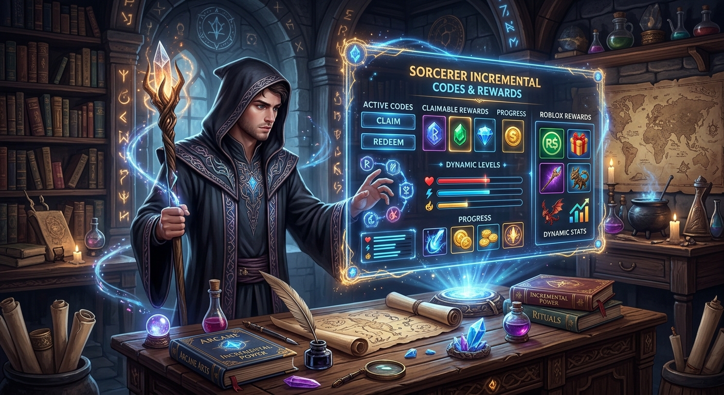 Unlock the latest Sorcerer Incremental Roblox codes, learn how to redeem them, and power‑level your team with free scrolls, rolls, and rare upgrades.