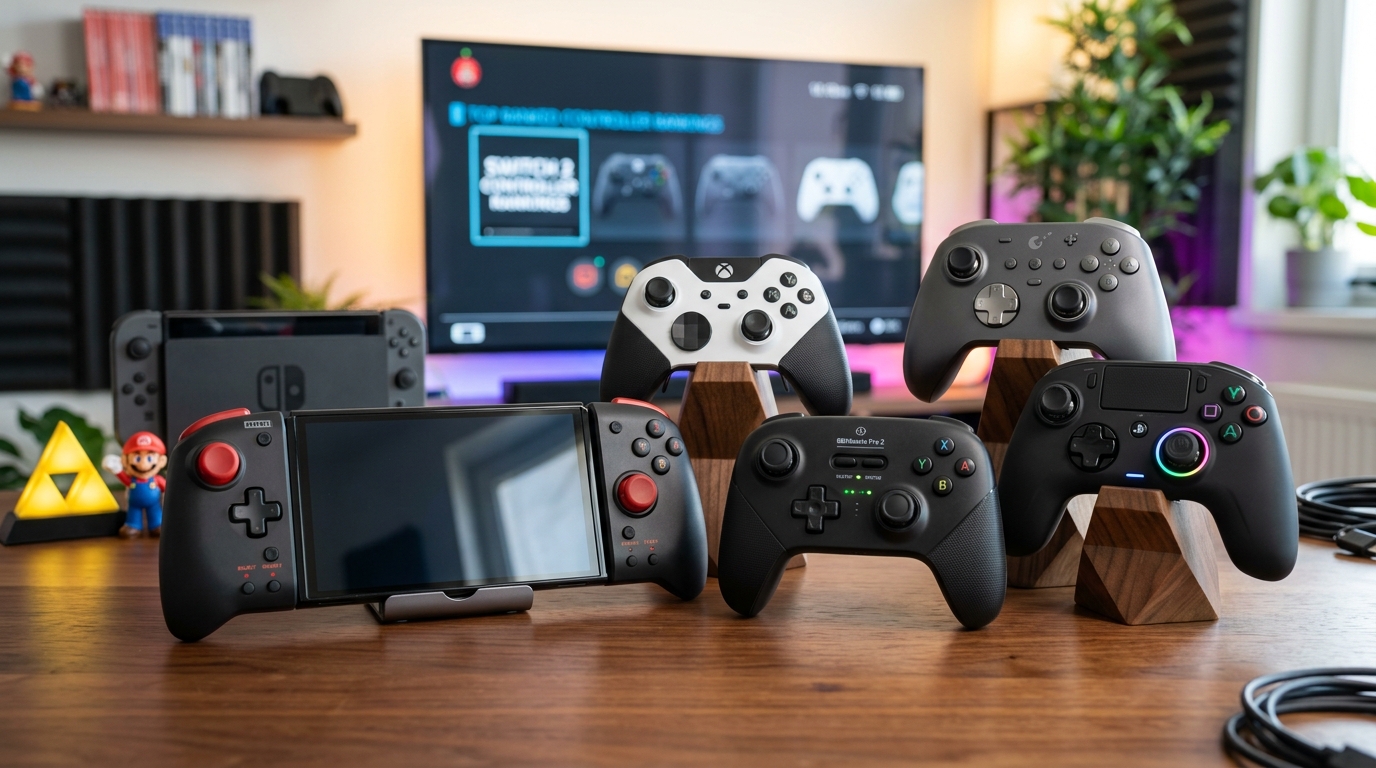 A complete 2026 buyer’s guide to the best Nintendo Switch 2 controllers, from premium pro pads to budget and portable multiplayer options.